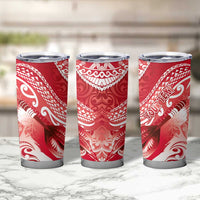 Personalised New Zealand Aotearoa Darts Masters Tumbler Cup Maori Art Tattoo with Tribal Dart Symbol Red LT03 - Polynesian Pride