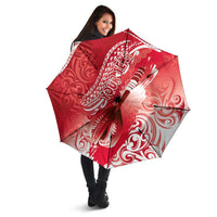 Personalised New Zealand Aotearoa Darts Masters Umbrella Maori Art Tattoo with Tribal Dart Symbol Red LT03 - Polynesian Pride