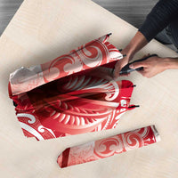 Personalised New Zealand Aotearoa Darts Masters Umbrella Maori Art Tattoo with Tribal Dart Symbol Red LT03 - Polynesian Pride