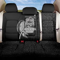 New Zealand World Cup 2023 Back Car Seat Cover Aotearoa Champion Rugby with Silver Fern Maori Ethnic Pattern LT03 One Size Black - Polynesian Pride