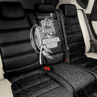New Zealand World Cup 2023 Back Car Seat Cover Aotearoa Champion Rugby with Silver Fern Maori Ethnic Pattern LT03 - Polynesian Pride