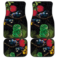 New Zealand Tui Car Mats Guardians of the Hei Tiki - Maori Art and Plants LT03 - Polynesian Pride