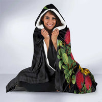 New Zealand Tui Hooded Blanket Guardians of the Hei Tiki - Maori Art and Plants LT03 - Polynesian Pride