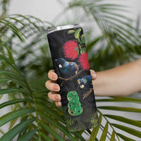 New Zealand Tui Skinny Tumbler Guardians of the Hei Tiki - Maori Art and Plants LT03 - Polynesian Pride