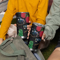 New Zealand Tui Tumbler Cup Guardians of the Hei Tiki - Maori Art and Plants LT03 - Polynesian Pride