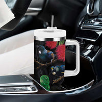 New Zealand Tui Tumbler With Handle Guardians of the Hei Tiki - Maori Art and Plants LT03 - Polynesian Pride