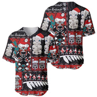 New Zealand Christmas Baseball Jersey Maori Christmas Spirit - Meri Kirihimete LT03 - Polynesian Pride