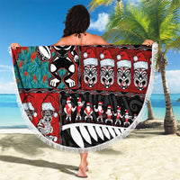 New Zealand Christmas Beach Blanket Maori Christmas Spirit - Meri Kirihimete LT03 - Polynesian Pride