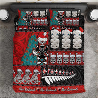 New Zealand Christmas Bedding Set Maori Christmas Spirit - Meri Kirihimete LT03 Black - Polynesian Pride