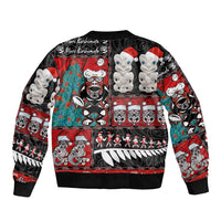 New Zealand Christmas Bomber Jacket Maori Christmas Spirit - Meri Kirihimete LT03 - Polynesian Pride