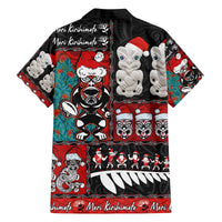 New Zealand Christmas Family Matching Off The Shoulder Long Sleeve Dress and Hawaiian Shirt Maori Christmas Spirit - Meri Kirihimete LT03 - Polynesian Pride
