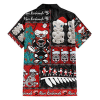 New Zealand Christmas Family Matching Summer Maxi Dress and Hawaiian Shirt Maori Christmas Spirit - Meri Kirihimete LT03 - Polynesian Pride