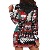 New Zealand Christmas Hoodie Dress Maori Christmas Spirit - Meri Kirihimete LT03 - Polynesian Pride