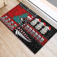 New Zealand Christmas Rubber Doormat Maori Christmas Spirit - Meri Kirihimete LT03 - Polynesian Pride