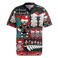 New Zealand Christmas Rugby Jersey Maori Christmas Spirit - Meri Kirihimete LT03 Black - Polynesian Pride