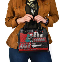 New Zealand Christmas Shoulder Handbag Maori Christmas Spirit - Meri Kirihimete LT03 - Polynesian Pride