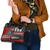 New Zealand Christmas Shoulder Handbag Maori Christmas Spirit - Meri Kirihimete LT03 - Polynesian Pride