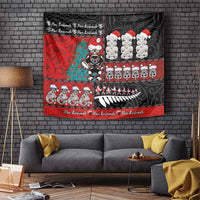 New Zealand Christmas Tapestry Maori Christmas Spirit - Meri Kirihimete LT03 Black - Polynesian Pride