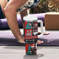 New Zealand Christmas Tumbler With Handle Maori Christmas Spirit - Meri Kirihimete LT03 - Polynesian Pride