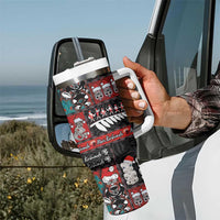 New Zealand Christmas Tumbler With Handle Maori Christmas Spirit - Meri Kirihimete LT03 - Polynesian Pride