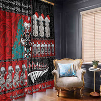 New Zealand Christmas Window Curtain Maori Christmas Spirit - Meri Kirihimete LT03 - Polynesian Pride