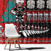 New Zealand Christmas Window Curtain Maori Christmas Spirit - Meri Kirihimete LT03 - Polynesian Pride