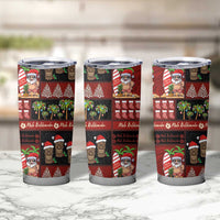 Hawaiian Christmas Tumbler Cup - Mele Kalikimaka Island Holiday Vibes - Black Red LT03 - Polynesian Pride