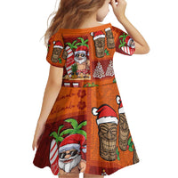 Hawaiian Christmas Family Matching Off Shoulder Maxi Dress and Hawaiian Shirt - Mele Kalikimaka Island Holiday Vibes - Red Orange LT03 - Polynesian Pride