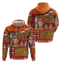 Hawaiian Christmas Hoodie - Mele Kalikimaka Island Holiday Vibes - Red Orange LT03 - Polynesian Pride