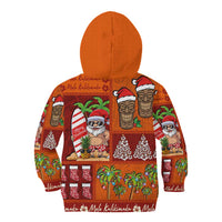Hawaiian Christmas Kid Hoodie - Mele Kalikimaka Island Holiday Vibes - Red Orange LT03 - Polynesian Pride