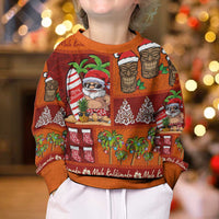 Hawaiian Christmas Kid Ugly Christmas Sweater - Mele Kalikimaka Island Holiday Vibes - Red Orange LT03 - Polynesian Pride