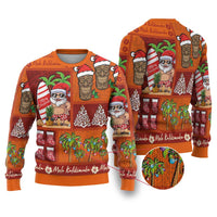 Hawaiian Christmas Ugly Christmas Sweater - Mele Kalikimaka Island Holiday Vibes - Red Orange LT03 Red - Orange - Polynesian Pride
