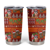 Hawaiian Christmas Tumbler Cup - Mele Kalikimaka Island Holiday Vibes - Red Orange LT03 Red - Orange - Polynesian Pride