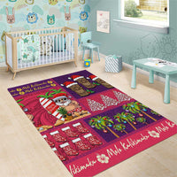 Hawaiian Christmas Area Rug - Mele Kalikimaka Island Holiday Vibes - Pink Purple LT03 - Polynesian Pride