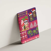 Hawaiian Christmas Canvas Wall Art - Mele Kalikimaka Island Holiday Vibes - Pink Purple LT03 - Polynesian Pride