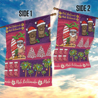 Hawaiian Christmas Garden Flag - Mele Kalikimaka Island Holiday Vibes - Pink Purple LT03 - Polynesian Pride