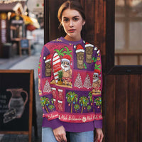 Hawaiian Christmas Ugly Christmas Sweater - Mele Kalikimaka Island Holiday Vibes - Pink Purple LT03 - Polynesian Pride