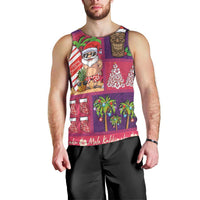Hawaiian Christmas Men Tank Top - Mele Kalikimaka Island Holiday Vibes - Pink Purple LT03 - Polynesian Pride