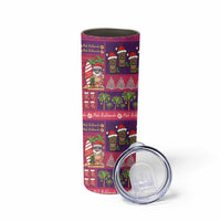 Hawaiian Christmas Skinny Tumbler - Mele Kalikimaka Island Holiday Vibes - Pink Purple LT03 - Polynesian Pride