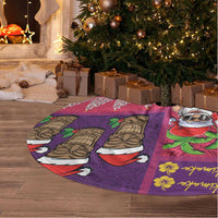 Hawaiian Christmas Tree Skirt - Mele Kalikimaka Island Holiday Vibes - Pink Purple LT03 - Polynesian Pride