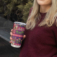 Hawaiian Christmas Tumbler Cup - Mele Kalikimaka Island Holiday Vibes - Pink Purple LT03 - Polynesian Pride