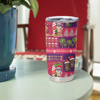 Hawaiian Christmas Tumbler Cup - Mele Kalikimaka Island Holiday Vibes - Pink Purple LT03 - Polynesian Pride