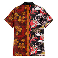 Pan-Pacific Festival Family Matching Off Shoulder Maxi Dress and Hawaiian Shirt Hawaiian Tribal and Japanese Pattern Together Culture