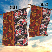 Japanese Culture Hawaii Style Garden Flag Hawaiian Tribal and Japanese Pattern Together Culture LT03 - Polynesian Pride
