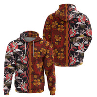 Japanese Culture Hawaii Style Hoodie Hawaiian Tribal and Japanese Pattern Together Culture LT03 - Polynesian Pride
