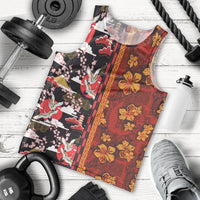 Japanese Culture Hawaii Style Men Tank Top Hawaiian Tribal and Japanese Pattern Together Culture LT03 - Polynesian Pride