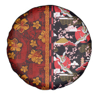 Japanese Culture Hawaii Style Spare Tire Cover Hawaiian Tribal and Japanese Pattern Together Culture LT03 - Polynesian Pride
