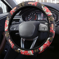 Japanese Culture Hawaii Style Steering Wheel Cover Hawaiian Tribal and Japanese Pattern Together Culture LT03 - Polynesian Pride
