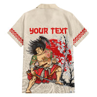 Personalised Japanese Culture Hawaii Style Family Matching Puletasi and Hawaiian Shirt Japanese Samurai with Hawaiian Pattern LT03 - Polynesian Pride