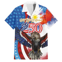 Philippines and United States Semiquincentennial Family Matching Mermaid Dress and Hawaiian Shirt Eagle and National Flag Style LT03 Dad's Shirt - Short Sleeve Multicolor - Polynesian Pride